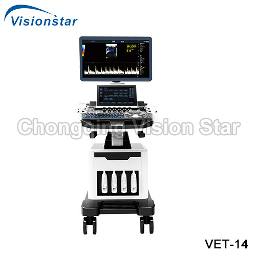 VET-14 4D Echo Color Doppler Trolley Type Veterinary Ultrasound